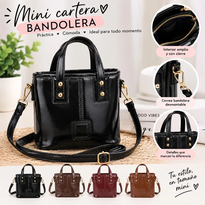 Mini Cartera  Bandolera con Correa Regulable