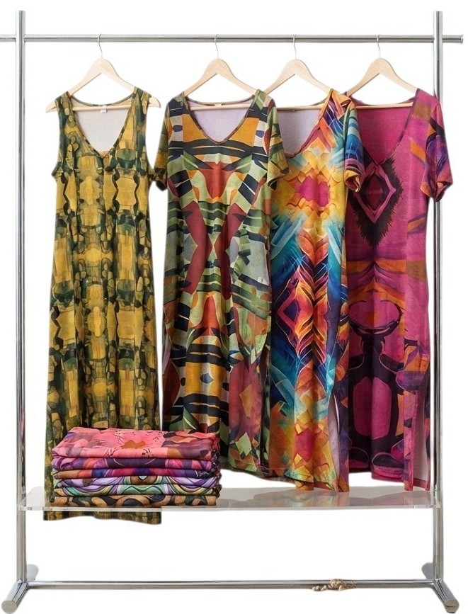 Vestido Modal Istilo Playera Sublimada - Imagen 2