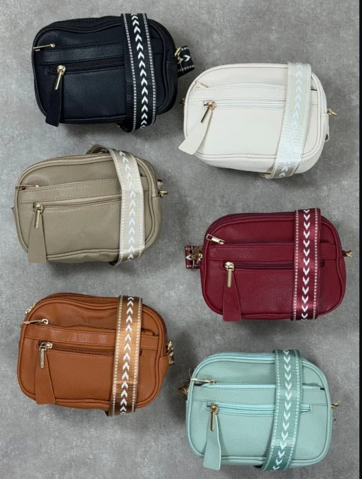 Bandolera Cartera Triple Sierre con Correa Regulable