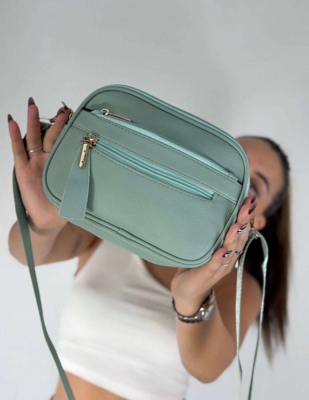 Bandolera Cartera Triple Sierre con Correa Regulable - Imagen 2