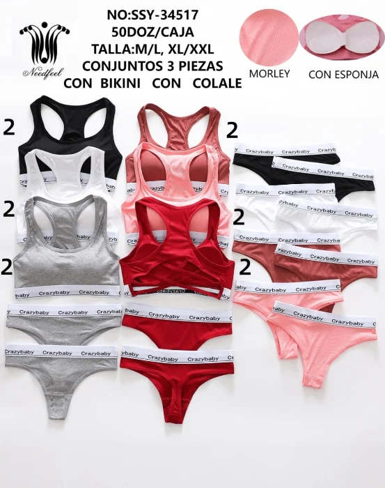 Conjunto 3 Piezas Needfeel (por Mayor)
