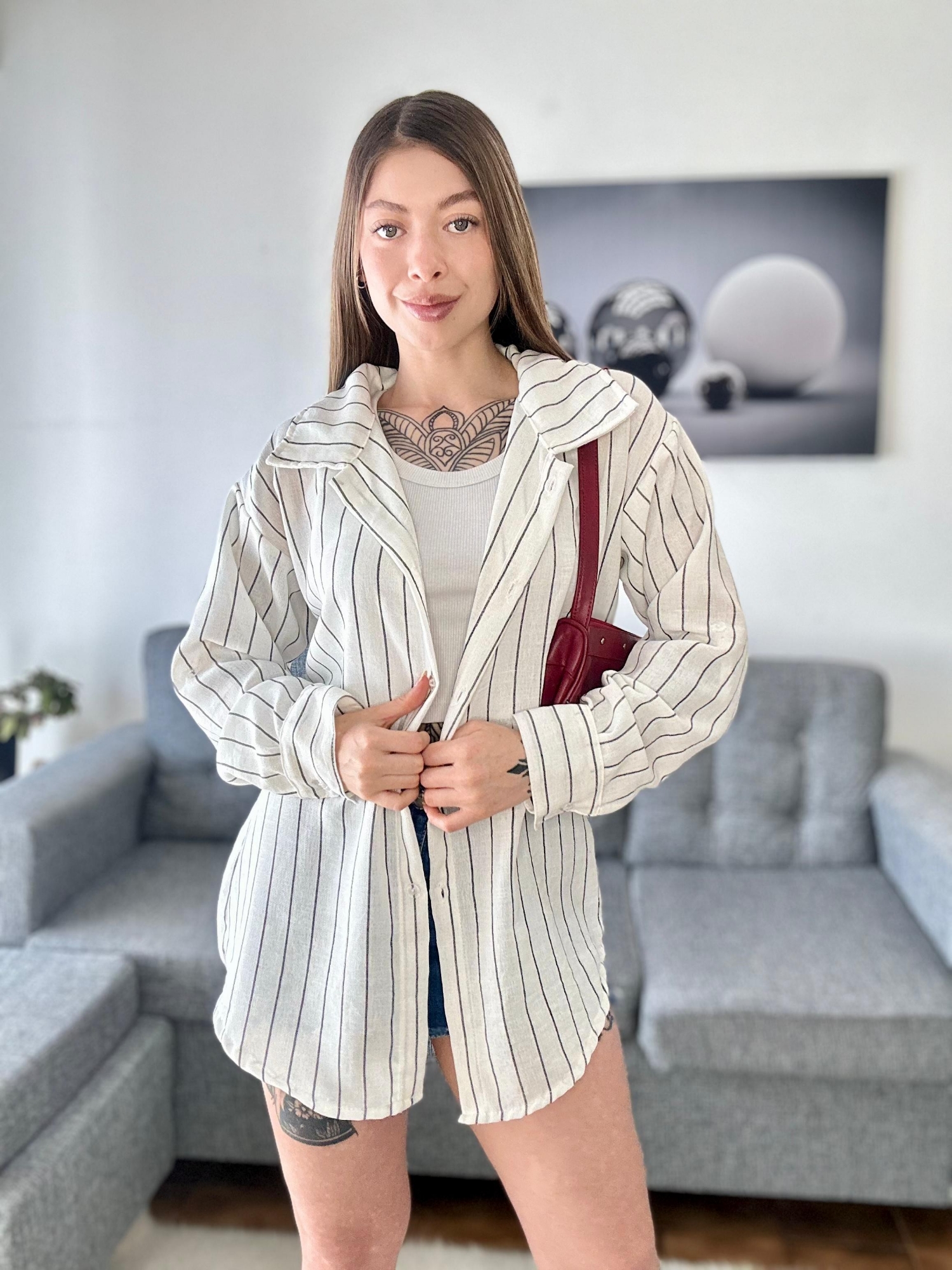 Camisas Rayadas Oversize - Imagen 2