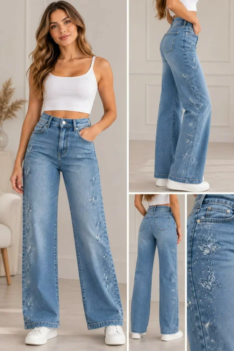Pantalon Jean con Brillo