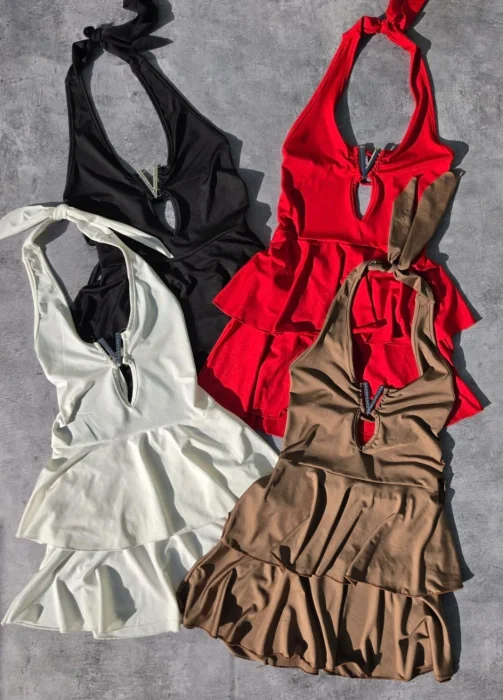 Vestido Lycra Volados