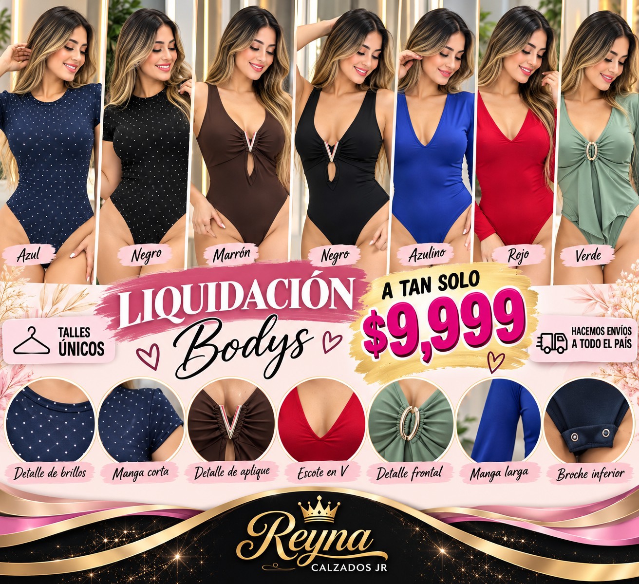 Bodys Nacional con Strass y V - Imagen 2