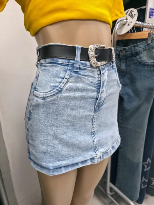 Short Pollera Nevado Celeste