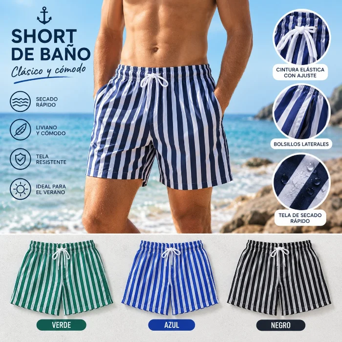 Short de Baño con Suspensor/malla