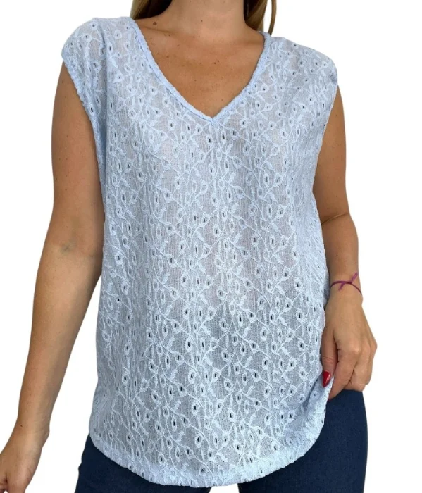 Musculosa Brodery de Punto