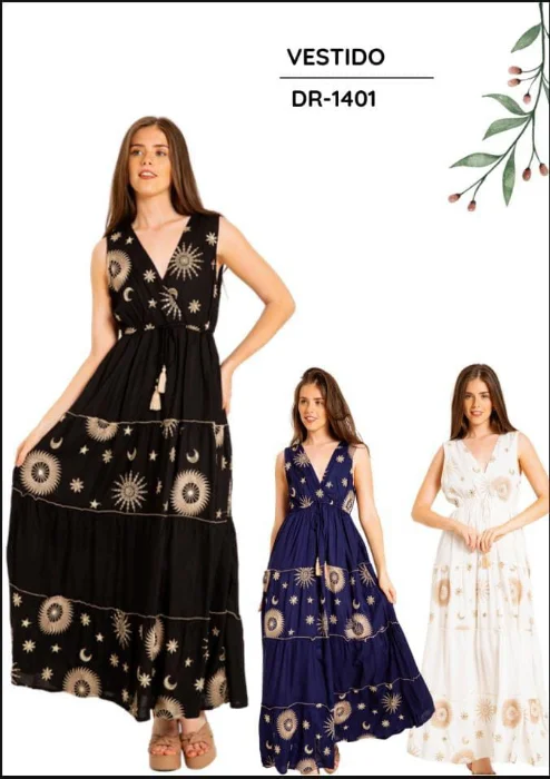 Vestido Largo Dr 1401 Importado
