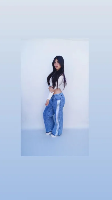 Wid Leg Celeste Líneas Teens