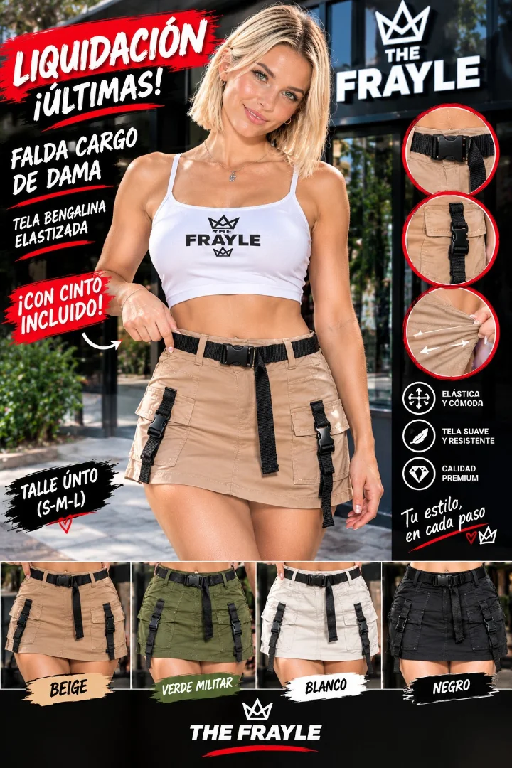 Falda Cargo Bengalina - Imagen 4