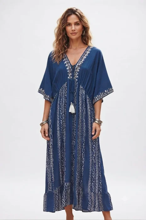 Vestido con Manga y Lentejuelas Di36