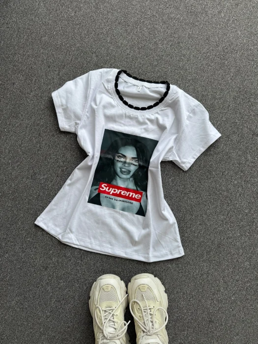Remeras Estampadas Cuello Tejido