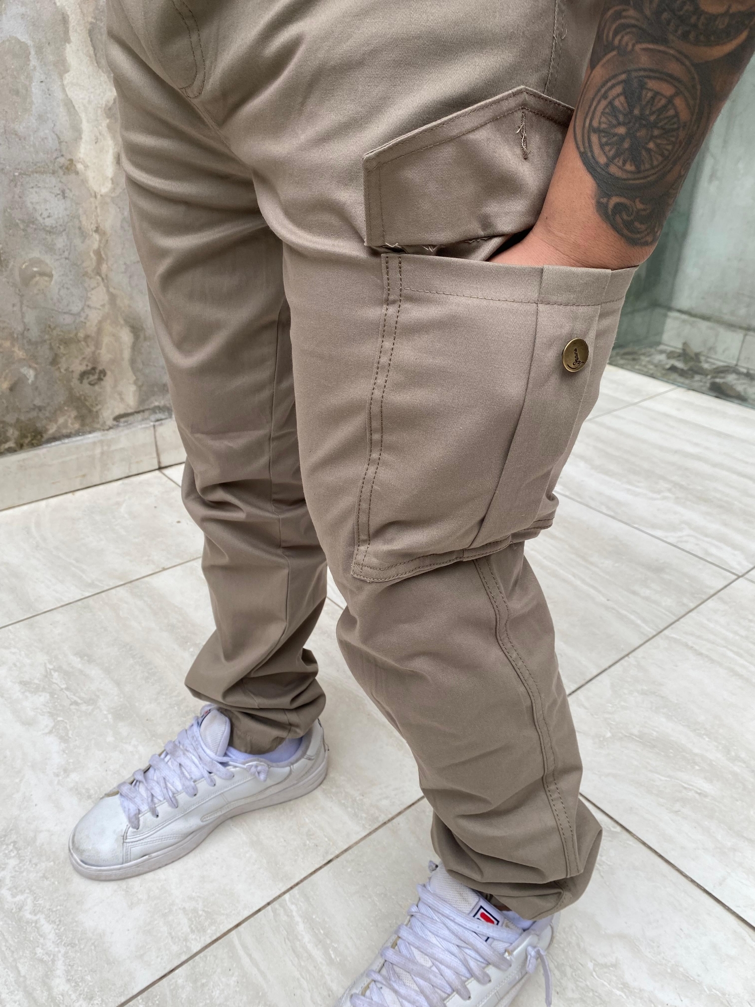 Pantalón Cargo Gabardina - Imagen 3