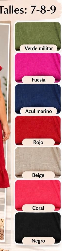 Vestido de Lino Spandex con Botones - Imagen 2