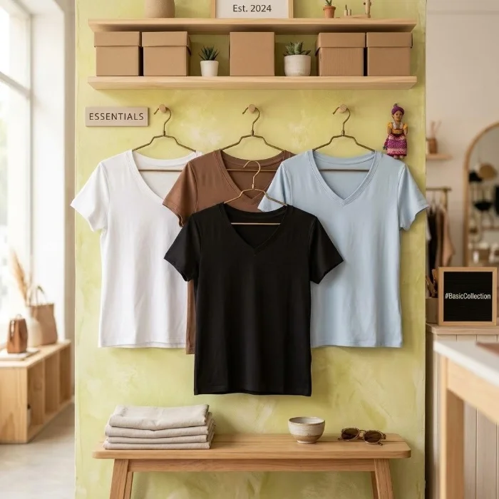 Remeras Escote V de Modal !!