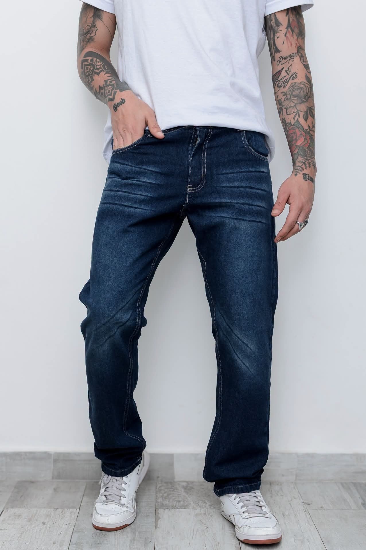Pantalón Recto Azul Big - Imagen 2
