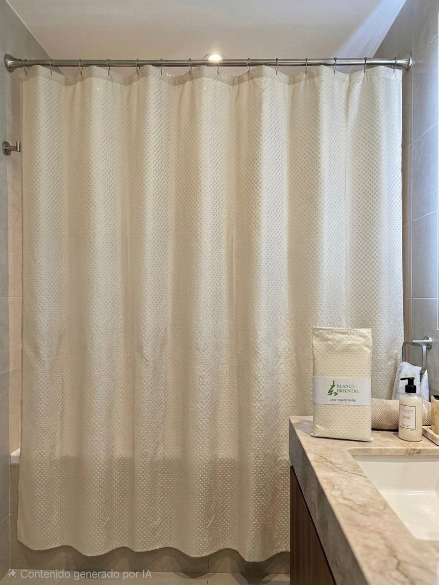 Cortina de Baño Lisa de Diamante - Imagen 3