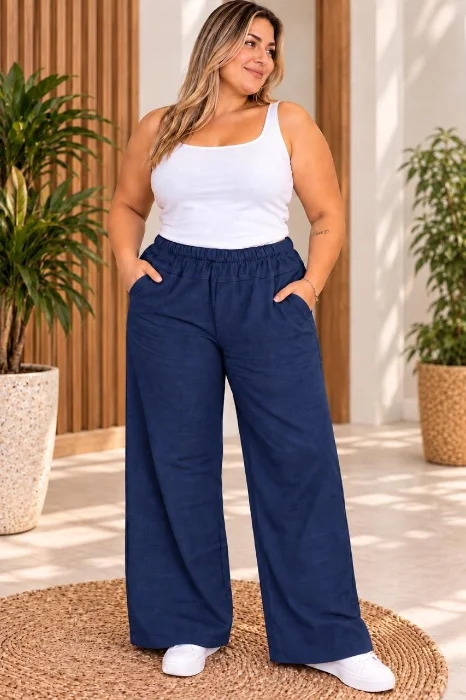 Palazo Lino Spandex