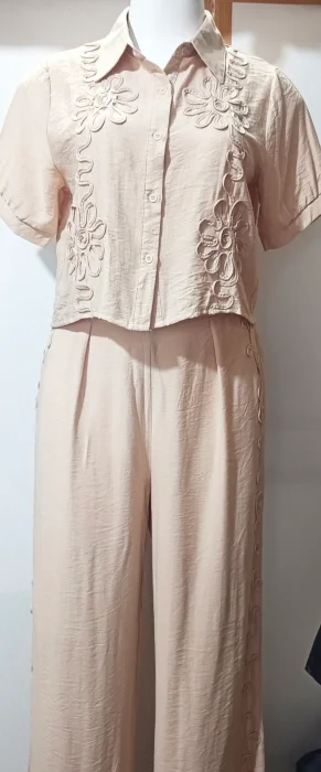 Conjunto Dos Piezas ( Camisa Corta y Palazo)