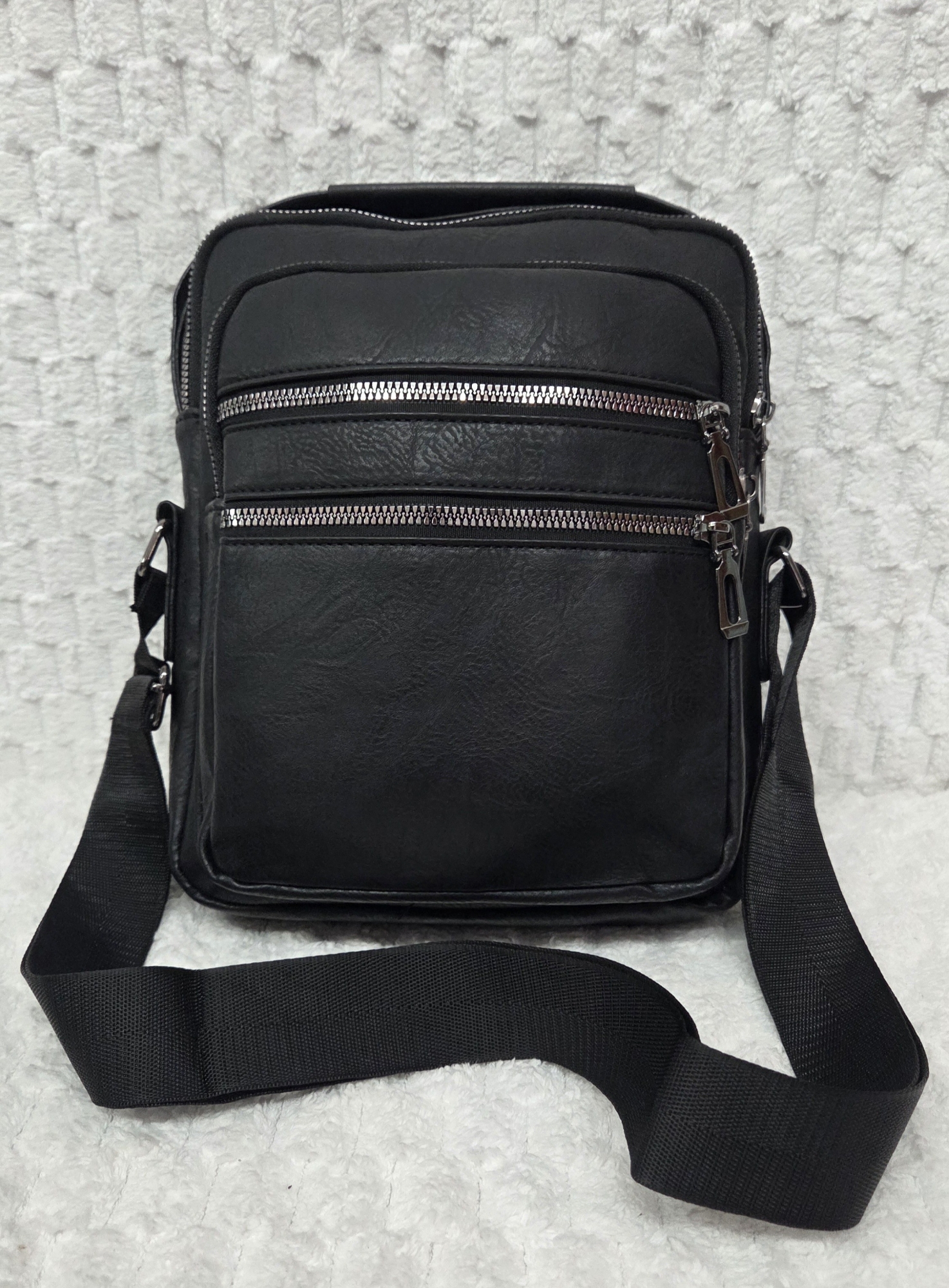 Morral Cruzado de Hombre en Cuero Pu con Tira Regulable - Imagen 4