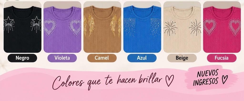 Remera Morley Suede con Strass - Imagen 2