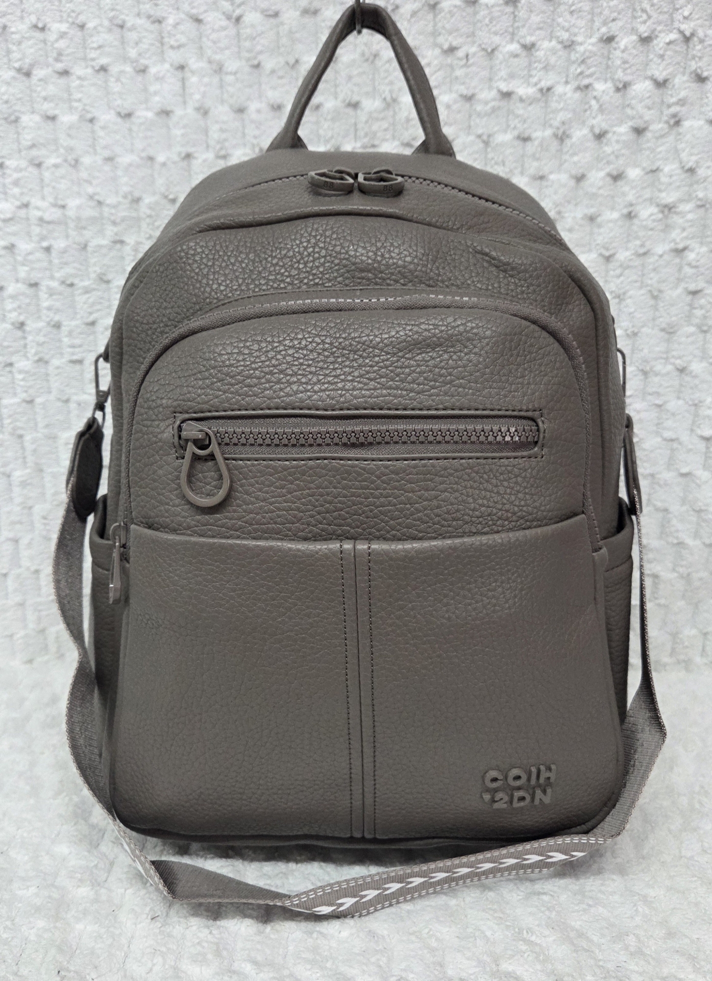 Mochila Morral de Cuero Pu Excelente Calidad con Tira Desmontable - Imagen 1