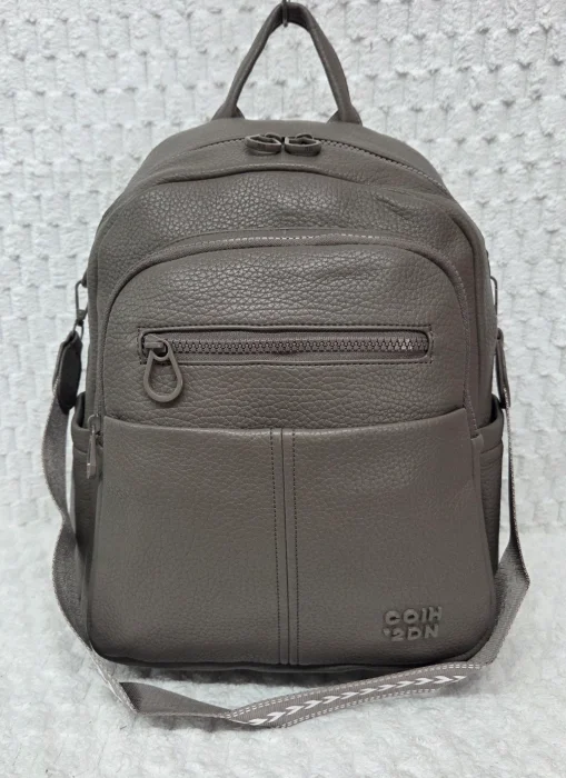 Mochila Morral de Cuero Pu Excelente Calidad con Tira Desmontable