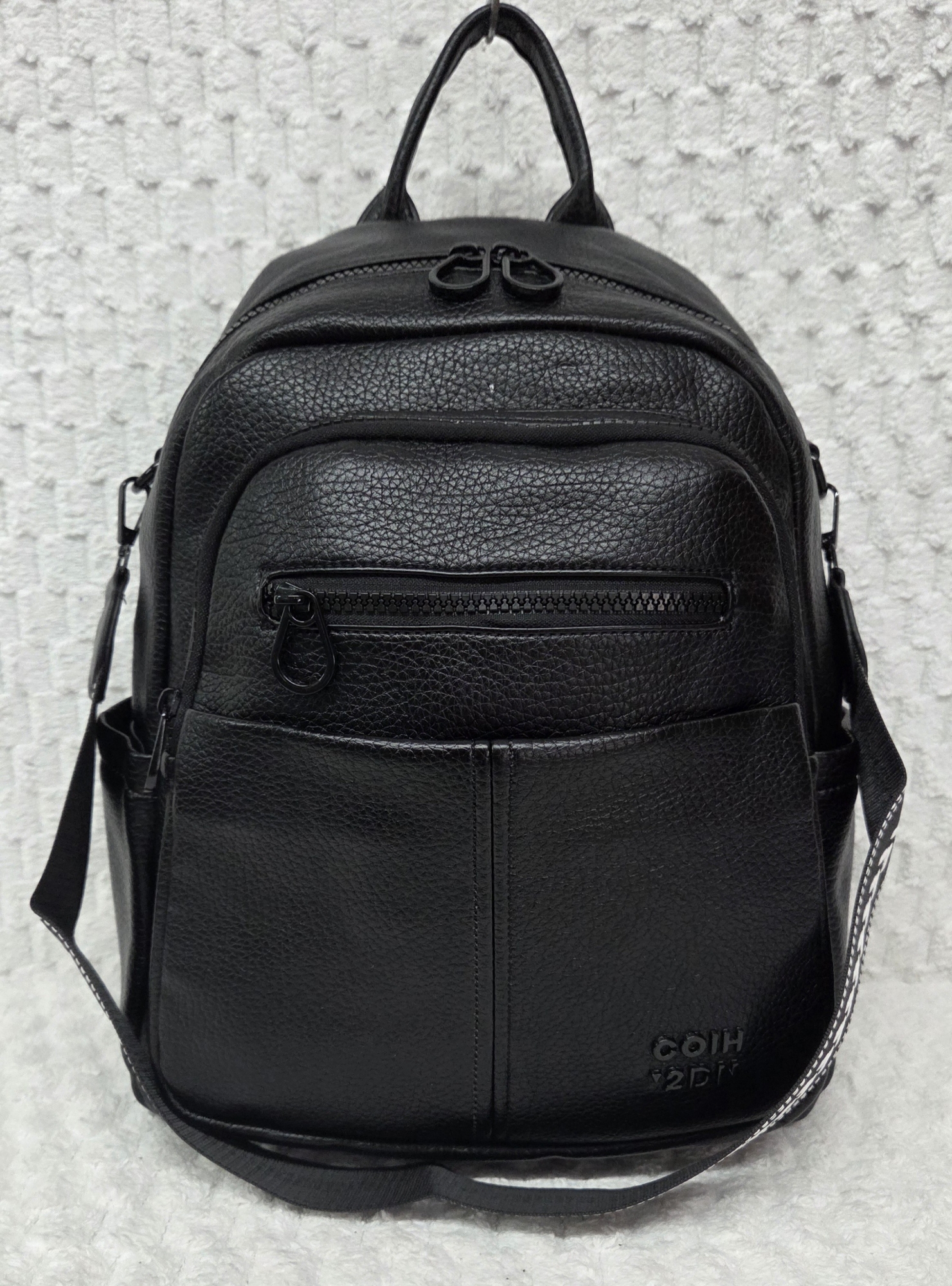 Mochila Morral de Cuero Pu Excelente Calidad con Tira Desmontable - Imagen 5