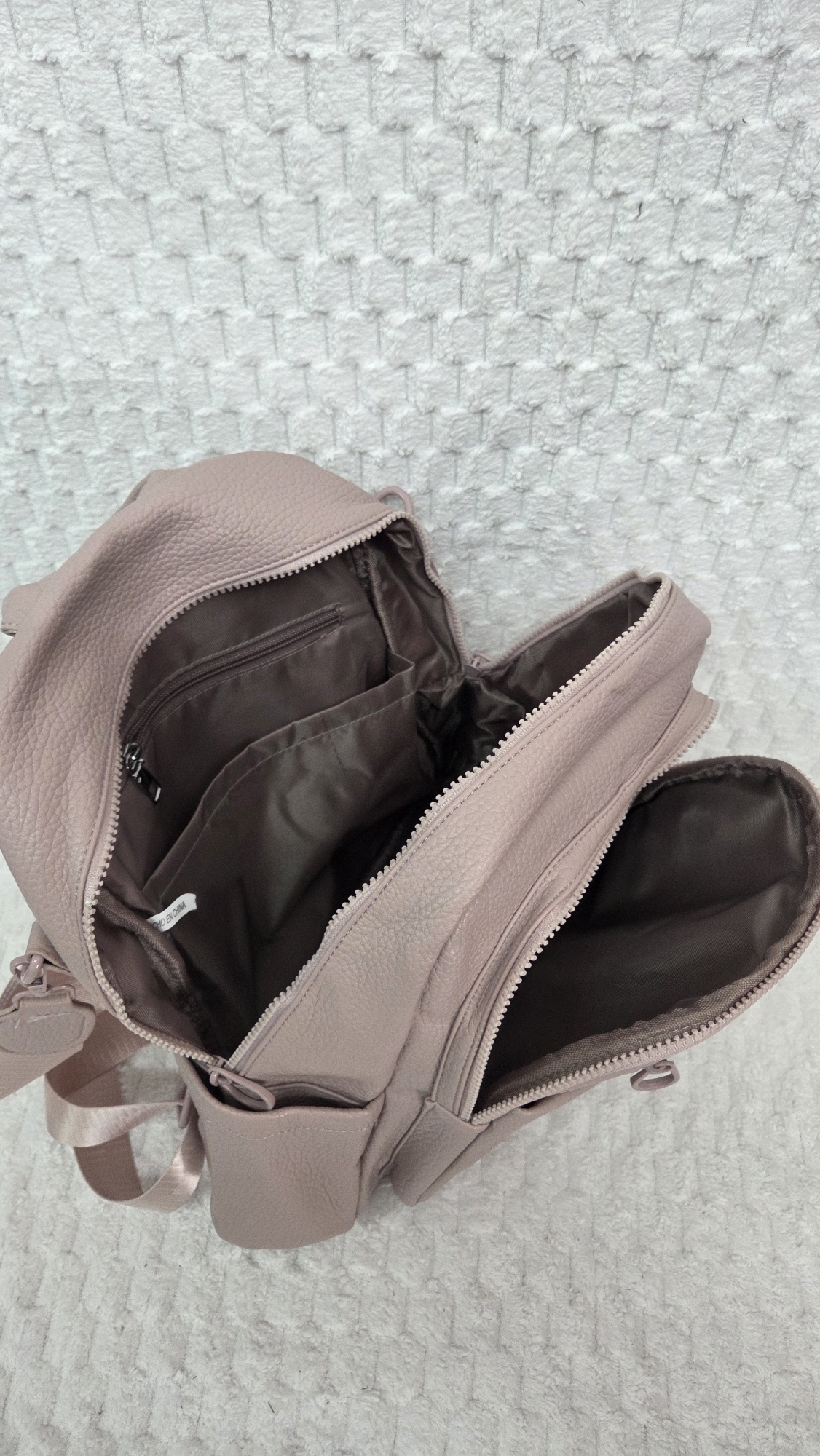 Mochila Morral de Cuero Pu Excelente Calidad con Tira Desmontable - Imagen 6