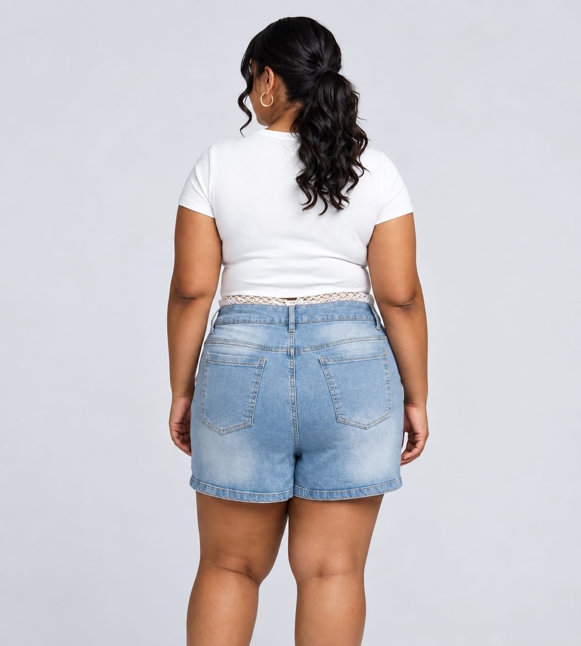Short Pollera Elastizada C/ Puntilla - Imagen 3