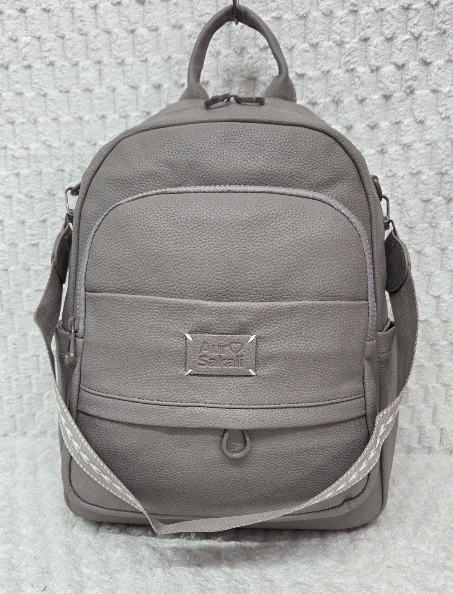 Mochila Morral de Cuero Pu Excelente Calidad con Tira Desmontable - Imagen 1