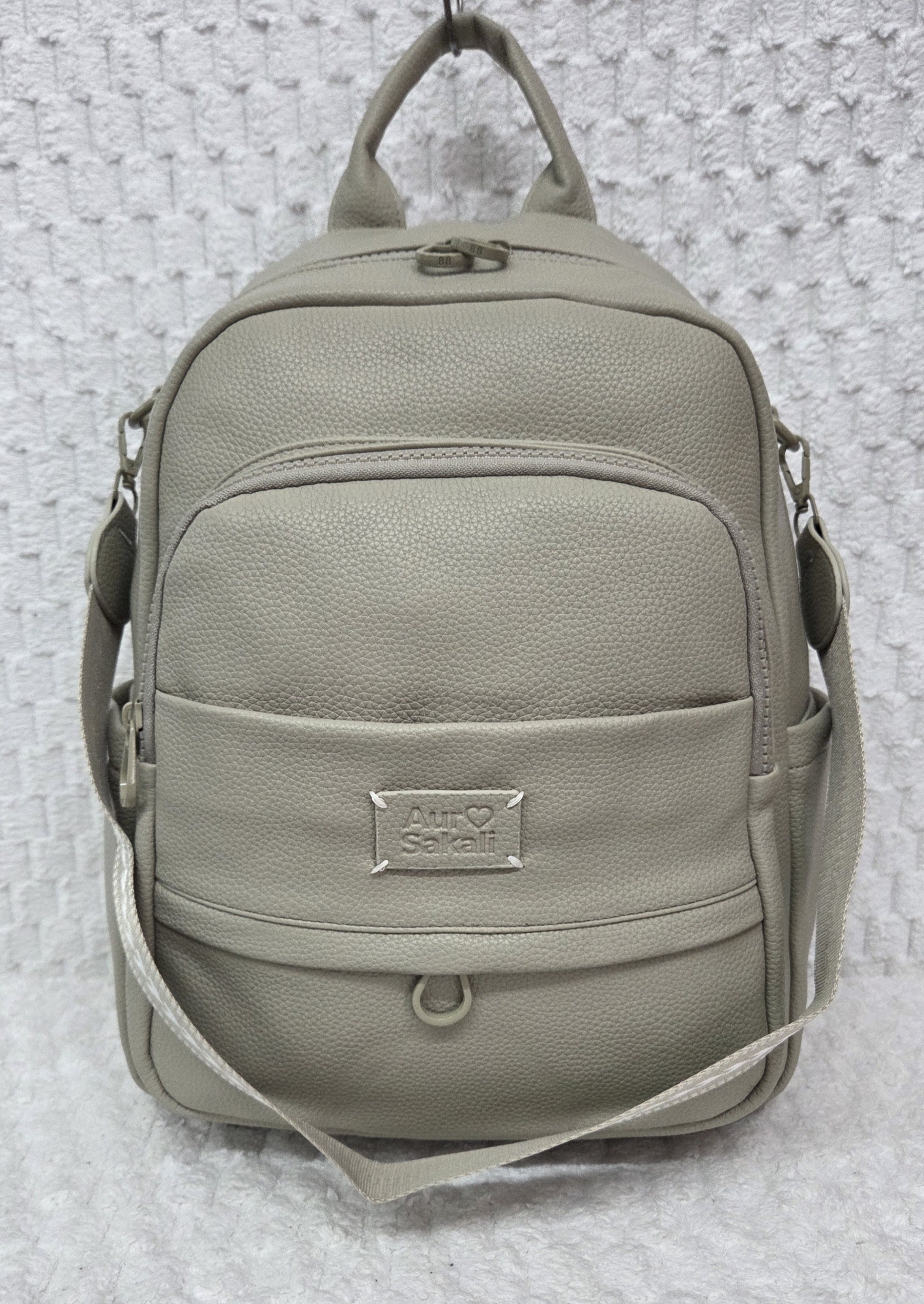 Mochila Morral de Cuero Pu Excelente Calidad con Tira Desmontable - Imagen 2