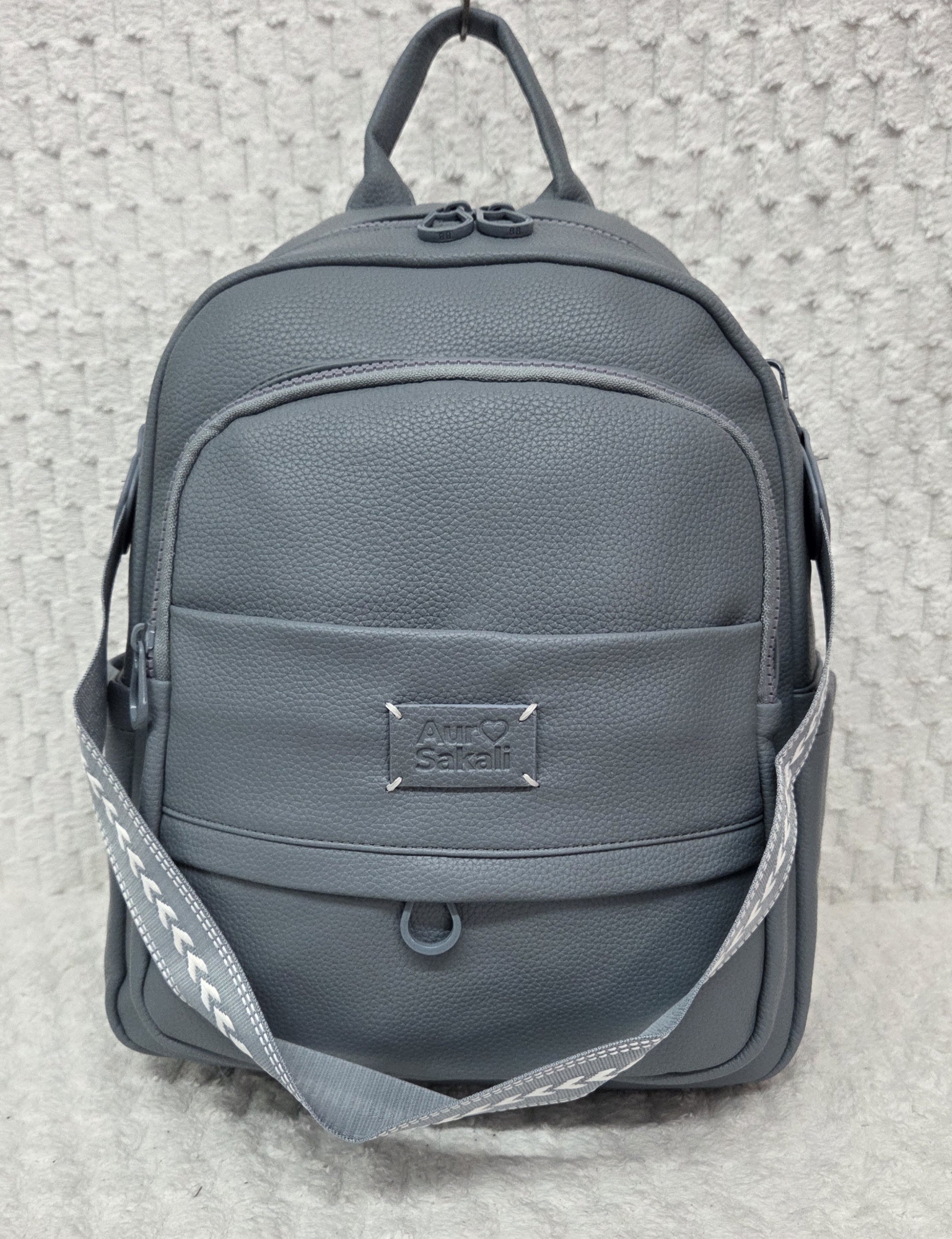 Mochila Morral de Cuero Pu Excelente Calidad con Tira Desmontable - Imagen 3