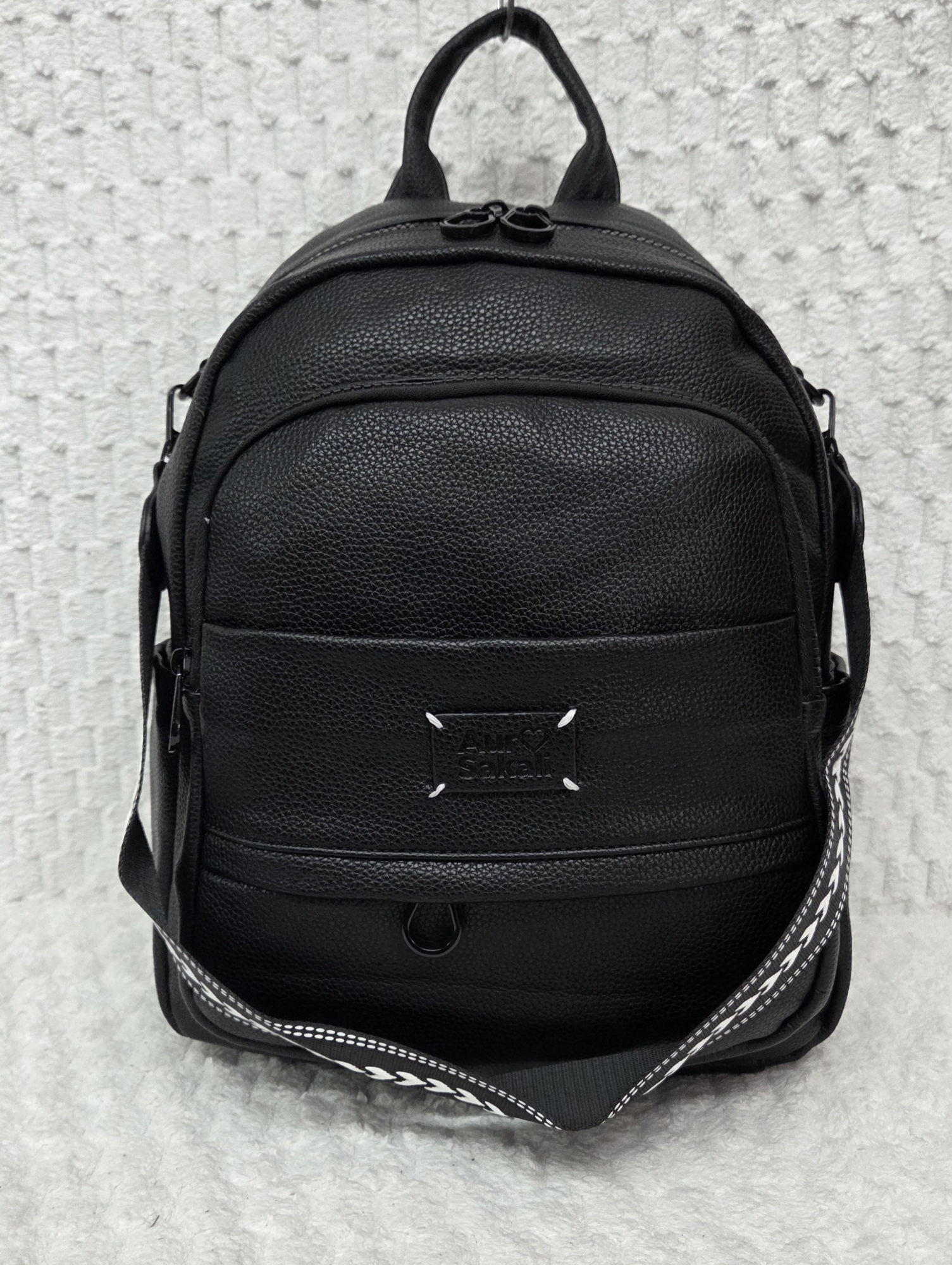 Mochila Morral de Cuero Pu Excelente Calidad con Tira Desmontable - Imagen 5