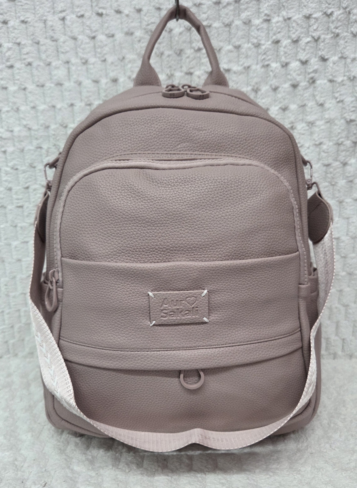 Mochila Morral de Cuero Pu Excelente Calidad con Tira Desmontable - Imagen 6