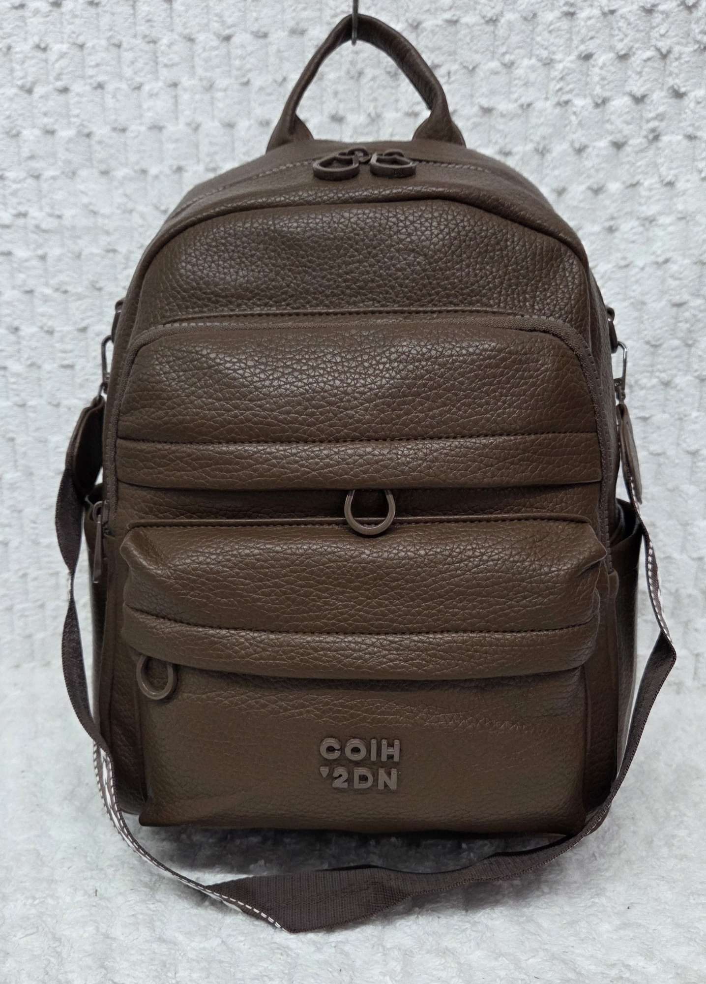 Mochila Morral de Cuero Pu Excelente Calidad con Tira Desmontable - Imagen 1