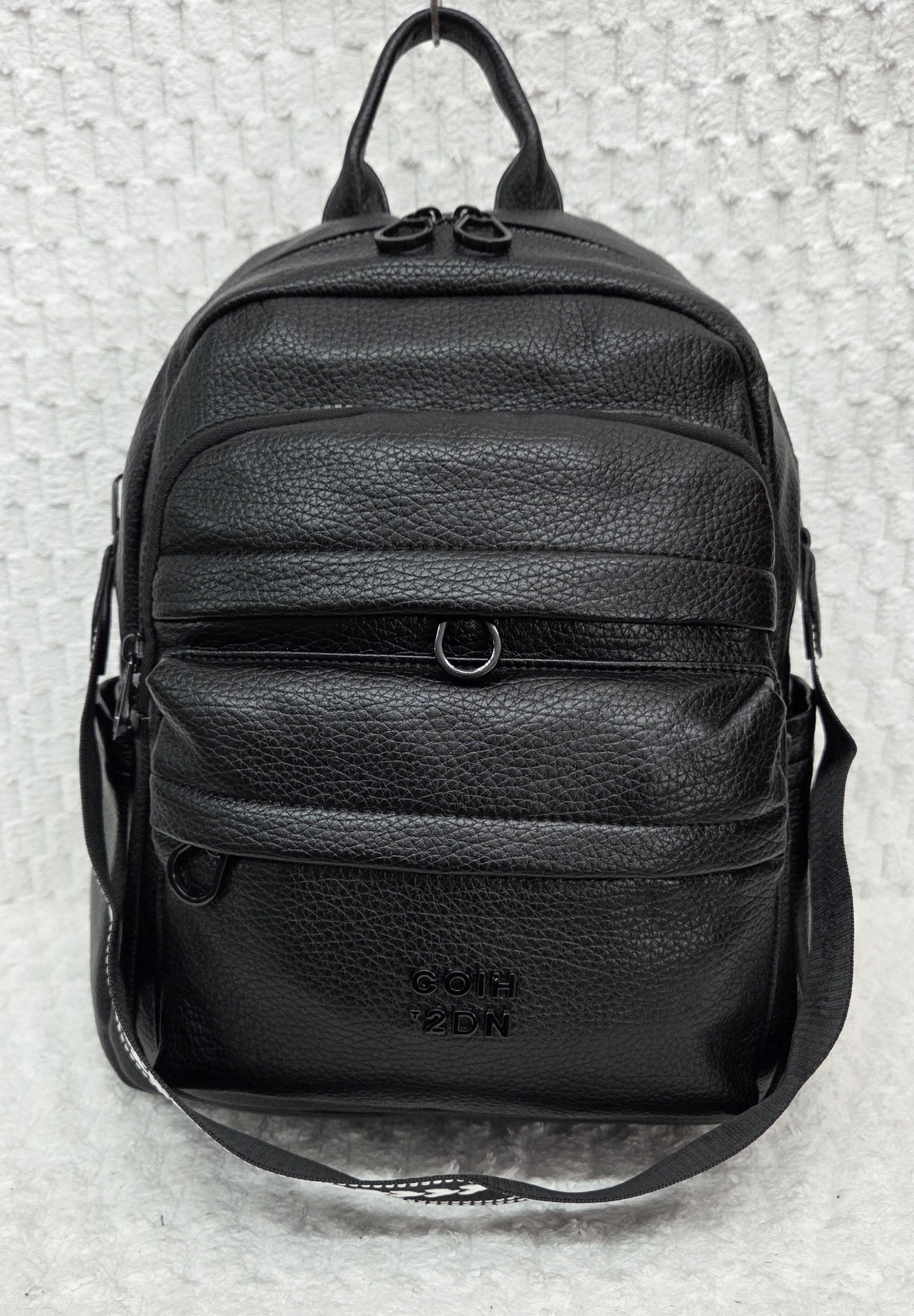 Mochila Morral de Cuero Pu Excelente Calidad con Tira Desmontable - Imagen 6
