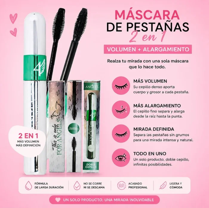 Máscara de Pestañas 4angels  (2 en 1)