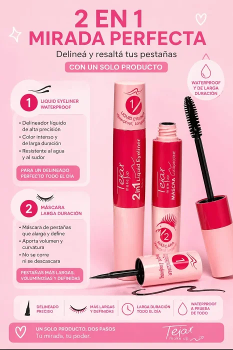 Máscara de Pestañas Más Delineador Liquido