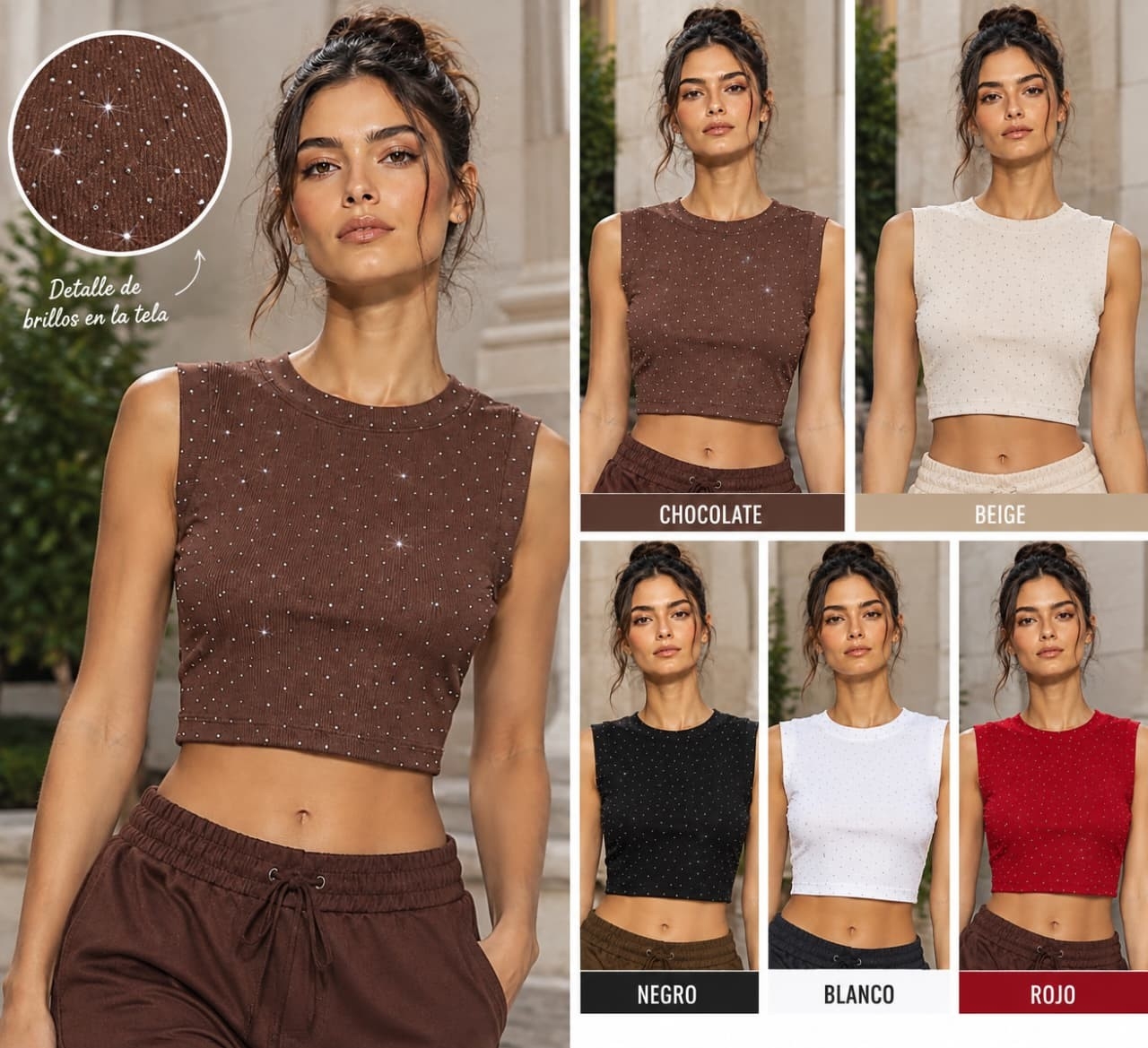 Musculosa Top Strass - Imagen 2