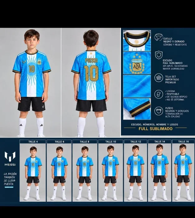 Camiseta Messi Despedida Set Importado Premium