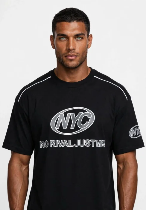 Remeras Oversize con Vivos y Estampados