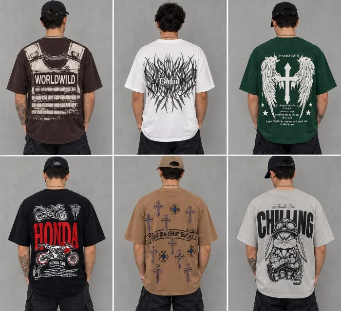 Remeras Hombre Doble Estampa