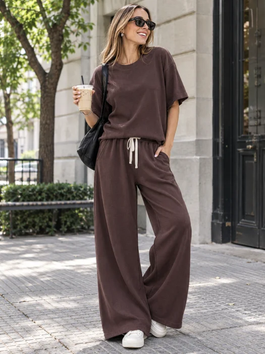 Conjunto en Wafle de Verano Baggy y Remera Boxi Fit