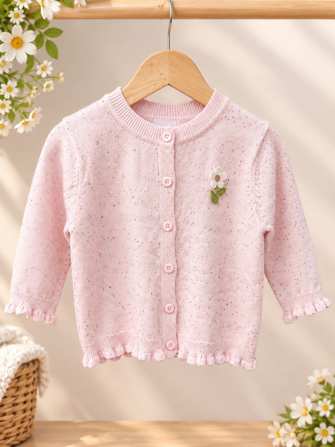 Cardigan con Aplique de Flor - Imagen 2