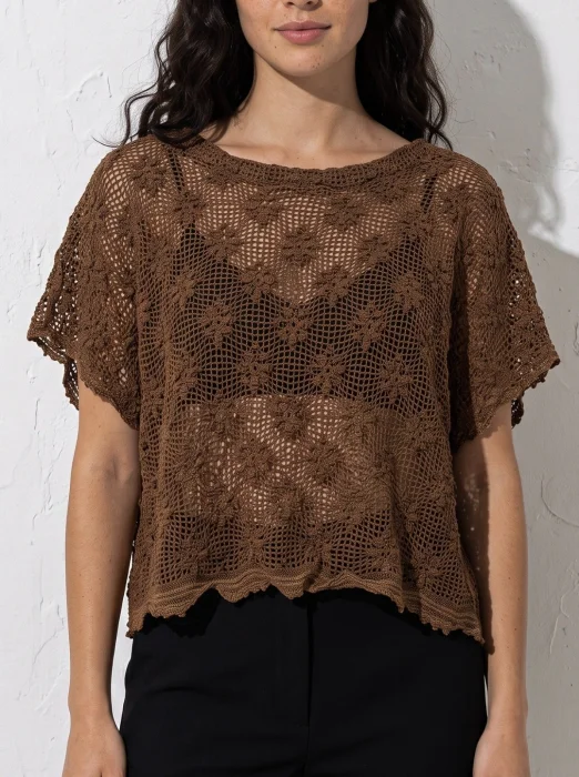 Remeras Cortas de Broderie