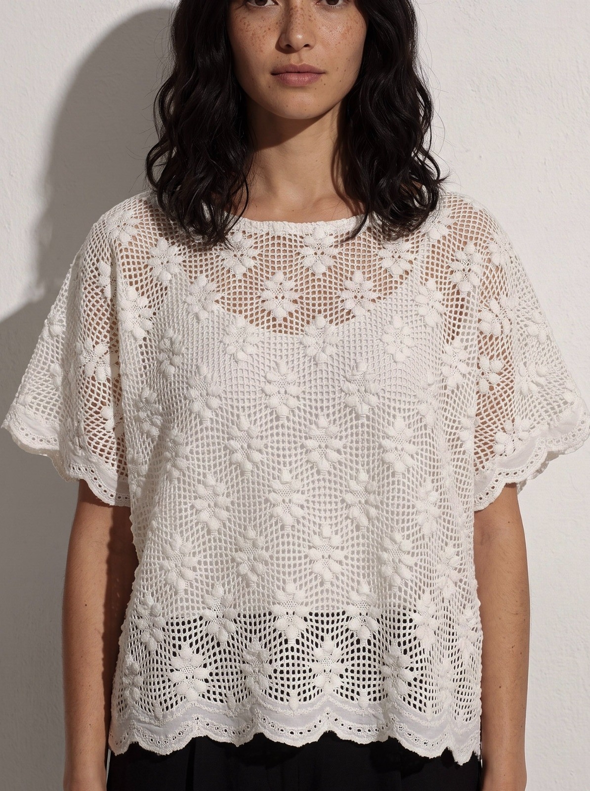 Remeras Cortas de Broderie - Imagen 2