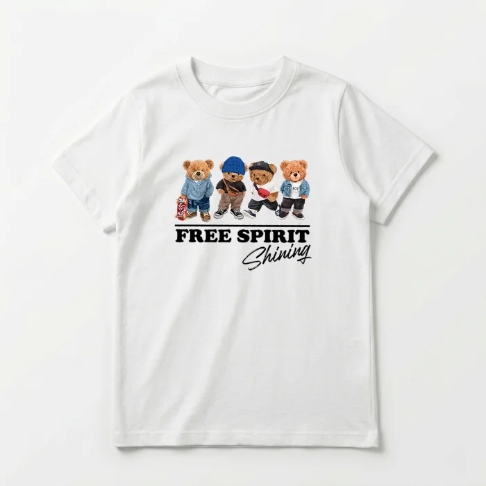Unisex-remera Basica Oso Free Spirit
