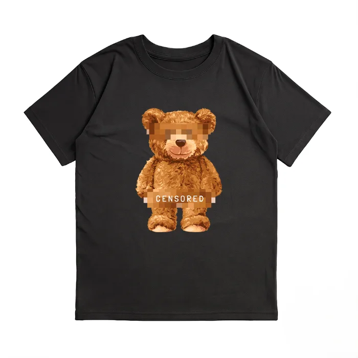 Unisex- Remera Ovsize Osito Censored